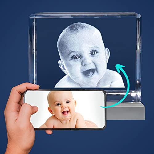 LOOXIS 3D Glasfoto - Ihr Foto in 3D in Glas gelasert - Fotogeschenk (mit Standard Leuchtsockel, XL Querformat) von LOOXIS