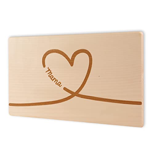 LOOXIS Personalisiertes Frühstücksbrettchen mit Namen + Motiv graviert – 26x15 cm, Ahorn-Holz, Vesperbrett – Geschenkidee Männer und Frauen, Jahrestag, Geburtstag, Muttertag, Vatertag – Herz LOOXIS Personalisiertes Frühstücksbrettchen mit Namen + Motiv graviert – 26x15 cm, Ahorn-Holz, Vesperbrett – Geschenkidee Männer und Frauen, Jahrestag, Geburtstag, Muttertag, Vatertag – Herz von LOOXIS