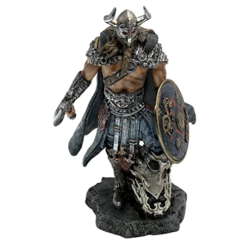 LOOYAR Resin Viking Warrior Thro Dragon Slayer Resin Statue Skulptur Ornament Figur Handwerk für Zuhause Haus Wohnzimmer Veranda Dekoration Büro Schreibtisch Schreibtisch Tischarrangement Geschenk von LOOYAR