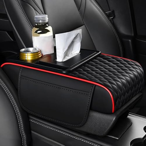 Auto Armlehnenkissen für BMW X1 X2 X3 X4 X5 X6 X7 M2 M3 M4 M5 M6 M7 M8 i4 Z4, PU Leder Mittelarmlehne Auflage mit Getränkehalter & Seitentaschen, Universal Auto Mittelkonsolen Armlehne Kissen Auto Armlehnenkissen für BMW X1 X2 X3 X4 X5 X6 X7 M2 M3 M4 M5 M6 M7 M8 i4 Z4, PU Leder Mittelarmlehne Auflage mit Getränkehalter & Seitentaschen, Universal Auto Mittelkonsolen Armlehne Kissen von LOPAMCGH