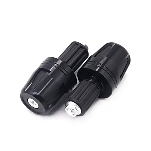 LOPART Griffstopfen Motorradzubehör CNC Lenkergetriebe Balanced Plug Slider Lenkerendgewichte Griffe Kappe Universal Hohllenker 22mm (Color : Schwarz) von LOPART