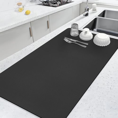 LOPNUR Abtropfmatte für die Küche, 80 x 43,2 cm, extra große Abtropfmatten für Küchentheke, super saugfähige Geschirrmatte, Kieselgur-Kaffeematte, hitzebeständige Matte mit rutschfester LOPNUR Abtropfmatte für die Küche, 80 x 43,2 cm, extra große Abtropfmatten für Küchentheke, super saugfähige Geschirrmatte, Kieselgur-Kaffeematte, hitzebeständige Matte mit rutschfester von LOPNUR
