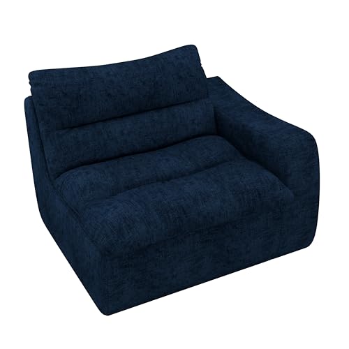 LOPOO Bequemes Lazy Bodensofa zur Entspannung, ergonomisches Design mit rechter Armlehne, moderner Sitzsack, Loungesessel - Blau von LOPOO