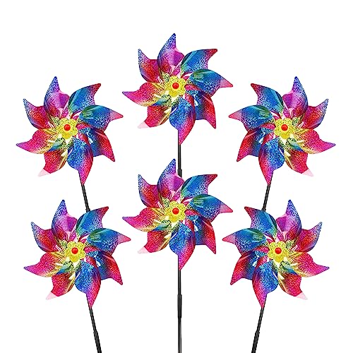 LOPOTIN 6STK Windrad Vogelabwehr Taubenabwehr Balkon Windmühle Garten Reflektierende Windrad Vogelschreck Gartendeko Windrad Windmühlen für Protect Garten Obstgarten Hof Blumen LOPOTIN 6STK Windrad Vogelabwehr Taubenabwehr Balkon Windmühle Garten Reflektierende Windrad Vogelschreck Gartendeko Windrad Windmühlen für Protect Garten Obstgarten Hof Blumen von LOPOTIN