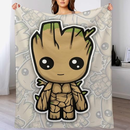 Groot Kuscheldecke Fleecedecke, 3D Flauschige Weich Und Warm Microfaser Leichte Plüsch Wohndecke Sofadecke/Tagesdecke Für Sofa Und Bett 40"x50" von LOPUCK