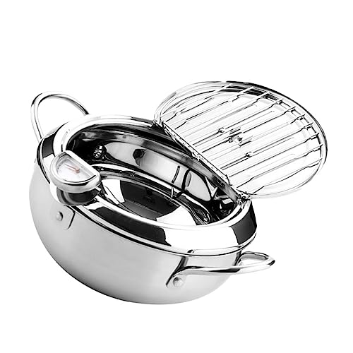 LOPUNER 1 Stück Induktionskocher Fritteuse mit Deckel Temperaturregelbare Fritteuse mit Thermometer für Herdarten Leicht und Tragbar für Familie und Freunde LOPUNER 1 Stück Induktionskocher Fritteuse mit Deckel Temperaturregelbare Fritteuse mit Thermometer für Herdarten Leicht und Tragbar für Familie und Freunde von LOPUNER