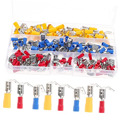 LOPUNER 1Satz Semi Isolierte Spatenverbinder Crimp Terminals für Elektrische Verkabelungen Flammhemmendes Material Vielseitig Einsetzbar Hohe Haltbarkeit von LOPUNER