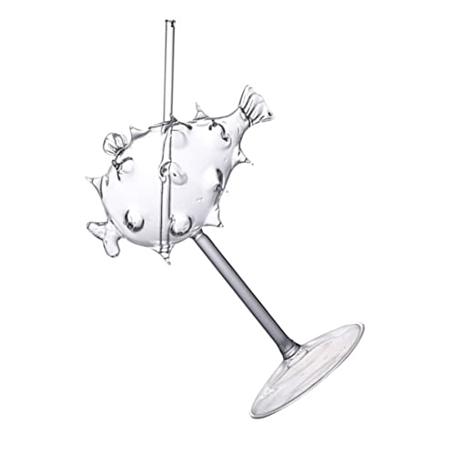 LOPUNER 1Stück Globefish Form Weinglas aus Premium Kreatives Cocktail Goblet für Partys Hochzeiten und Zuhause Langlebiges und Design Transparent von LOPUNER