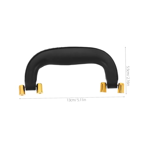 LOPUNER 2 Stück PU Leder Ersatzgriffe Koffergriff Tragegriff für Reisekoffer Werkzeugkoffer Verpackungsboxen Ergonomisch Robust Einfach zu Montieren Kunststofftaschengriff von LOPUNER