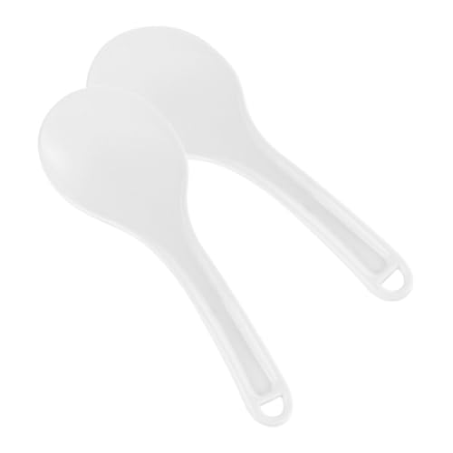 LOPUNER 2 Stück Reispaddel Utensil gedämpft rostfrei groß praktischer Reisspatel Küchenreis -Paddel Küchenreisspatel Reisschaufel für die Küche Reisschaufel für den Haushalt pp Weiß von LOPUNER