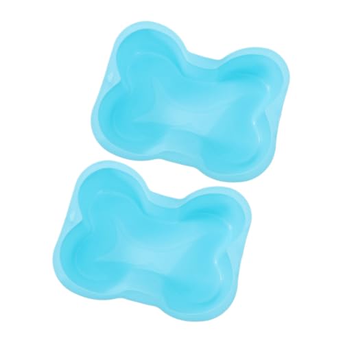 LOPUNER 2 Stück Silikon Kuchenform Knochenform Flexible Antihaftbeschichtete Backform für Geburtstag Party Vielseitig für Kuchen Pudding Wiederverwendbar Leicht zu Entformen von LOPUNER