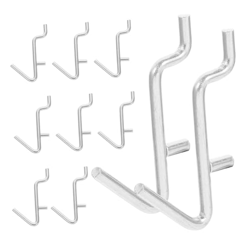 LOPUNER 20 Stück Teiliges Metall Lochwandhaken Förmig Robuste Pegboard Zubehör Haken Kleine Werkstatt Halter Einfach zu Montieren für Werkzeugwand und Garage Organisation von LOPUNER