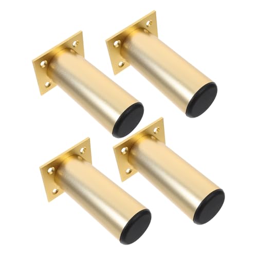 LOPUNER 4 Stück Aluminiumsofa -Beine klein Couch schlank Unterstützung verstellbare Schrankbeine Bettbeine Ersatz-Sofabeine Möbelfüße Tischbeine Füße Möbelbeine Aluminiumlegierung Golden von LOPUNER