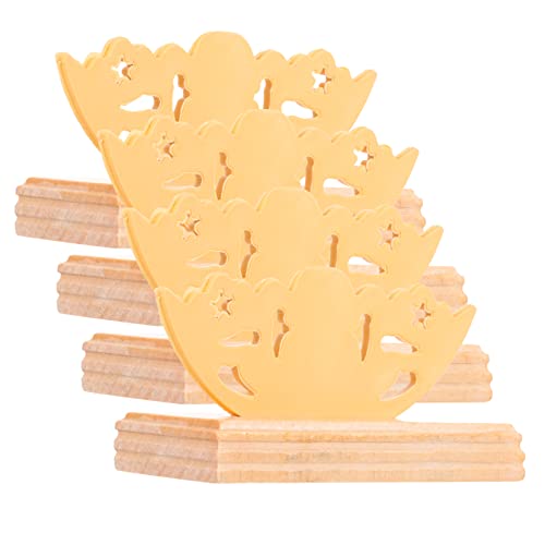 LOPUNER 4 Stück Teiliges Faltfächer Ständer aus Holz im Chinesischen Stil Dekorativer Fächerhalter für Wohnkultur und Ausstellungen Einfach zu Montieren und Tragbar von LOPUNER