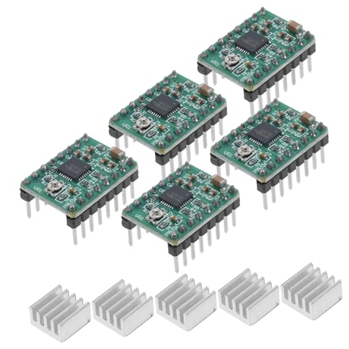 LOPUNER 5 Stück Stepper Motor Treibermodule mit Kühlkörper Einstellbarer Stromregelung Schutzfunktionen Kompatibel für Drucker und Kleine Cnc Maschinen Vielseitiges Schrittmotor LOPUNER 5 Stück Stepper Motor Treibermodule mit Kühlkörper Einstellbarer Stromregelung Schutzfunktionen Kompatibel für Drucker und Kleine Cnc Maschinen Vielseitiges Schrittmotor von LOPUNER
