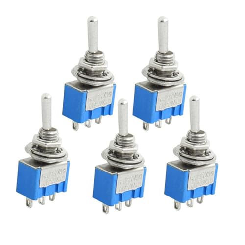 LOPUNER 5 Stück Teiliges Spdt Kippschalter mit Anschlüssen Off Positionen Selbsthemmend Einfache Montage Geeignet für Licht und Motorsteuerung LOPUNER 5 Stück Teiliges Spdt Kippschalter mit Anschlüssen Off Positionen Selbsthemmend Einfache Montage Geeignet für Licht und Motorsteuerung von LOPUNER