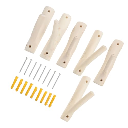 LOPUNER 6 Stück Baumzweig Wandhaken aus Holz Kreative Vintage Garderobenhaken für Mäntel Schlüssel Handtücher Platzsparende Dekoration für Flur Bad Schlafzimmer Küche LOPUNER 6 Stück Baumzweig Wandhaken aus Holz Kreative Vintage Garderobenhaken für Mäntel Schlüssel Handtücher Platzsparende Dekoration für Flur Bad Schlafzimmer Küche von LOPUNER