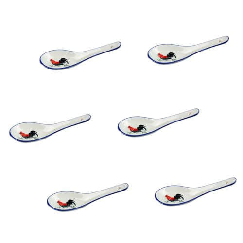 LOPUNER 6 Stück Teiliges Keramik Löffel Retro Blaue Porzellan Suppenlöffel Multifunktionale Dessert und Ramenlöffel für Zuhause Stilvolles Geschirr für Suppen und Vorspeisen LOPUNER 6 Stück Teiliges Keramik Löffel Retro Blaue Porzellan Suppenlöffel Multifunktionale Dessert und Ramenlöffel für Zuhause Stilvolles Geschirr für Suppen und Vorspeisen von LOPUNER