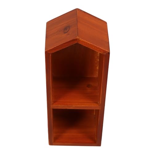 LOPUNER Ausstellungs Aufbewahrung sbox Desktop-Computer sammlerstücke Figurenregal Schaufenster für Actionfiguren Stand Figurengestell Figuren Zeigen Modellregal an Holz Light Brown von LOPUNER