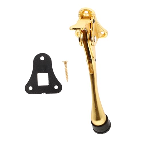 LOPUNER Automatischer Fußpedal Türstopper Schwerer Türhalter Groß Gebürstetes Türzubehör Schützt Wände und Türen Verhindert Schäden Einfache Montage von LOPUNER