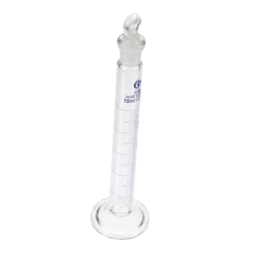 LOPUNER Dickwandiger Messzylinder aus Glas mit Stopfen Präziser Labor Glaszylinder für Wissenschaftliche Experimente Schule Heimlabor und Chemische Messungen von LOPUNER