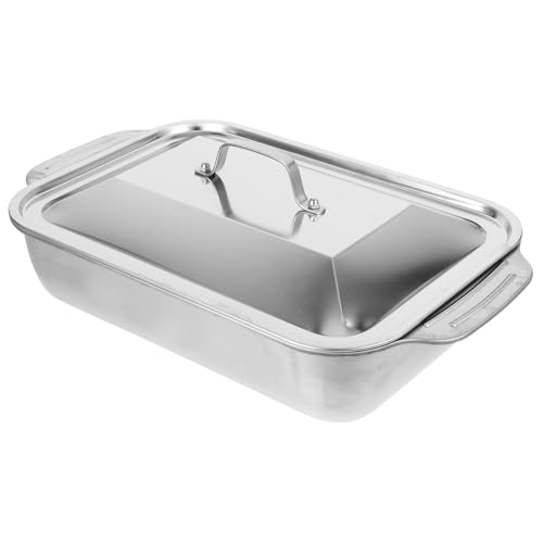 LOPUNER Fischbratplatte mit Deckel Robuste Backform für Fischgerichte für Gastronomie und Zuhause Design Langlebig und Leicht zu Handhaben von LOPUNER