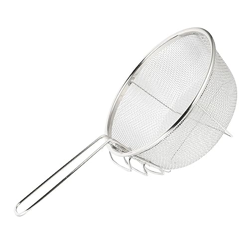 LOPUNER Frittierkorb aus mit Klappbarem Griff Runder Frittierfilter für Pommes Hähnchen und Snacks für Verwendung der Fritteuse und für Einfache Handhabung der Küche von LOPUNER