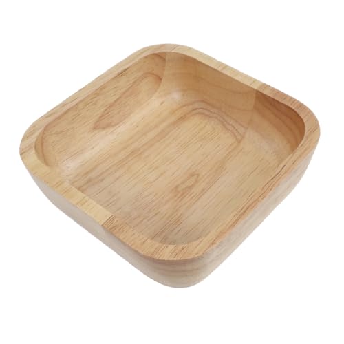 LOPUNER Holz Salatschüssel Quadratisch Aus Gummiholz Leichte Und Bruchfeste Servierschüssel Für Obst Snacks Und Gemüse Für Zuhause Und Restaurant von LOPUNER
