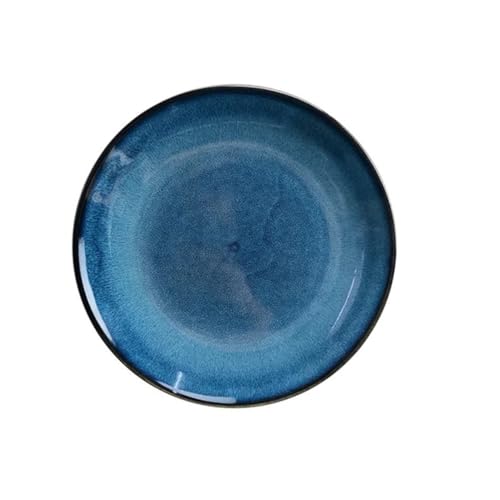 LOPUNER Keramik Steak Servierplatte Blau Western Food Teller für Pasta Dessert und Pizza Premium Geschirr für Zuhause Restaurant Spülmaschinenfest Klassisches Design von LOPUNER