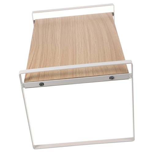 LOPUNER Kleines Stabiles Büroregal aus Holz und Eisen Multifunktionaler Schreibtisch Organizer für Ordentliche Aufbewahrung von Schreibutensilien und Kleinteilen Langlebiges Sundries von LOPUNER