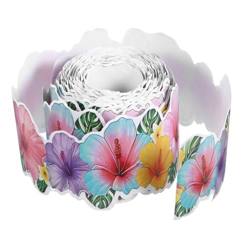 LOPUNER Papier-pinnwand-ränder Mit Blumen Und Blattmustern Selbstklebend Für Klassenzimmer-Dekoration Im Boho Und Tropenstil Für Frühlings Und Sommerthemen von LOPUNER