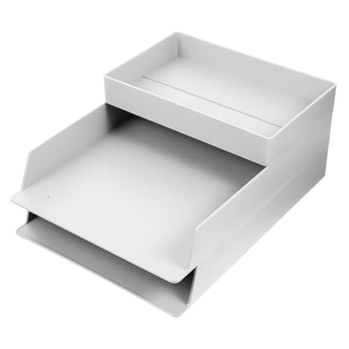 LOPUNER Stapelbare Dateiablage aus Robustem Abs Großer Kapazität Multifunktionaler Schreibtisch Organizer für Büro Home Office und Studium Vielseitig Einsetzbar zur Aufbewahrung von von LOPUNER
