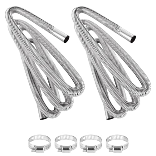 LOPYXBR 2 Stück 200cm Abgasschlauch für Stromerzeuger 25mm Abgasrohr Standheizung mit 4 Edelstahlklammern, Auto Edelstahl Abgasrohr für Diesel Heizung LOPYXBR 2 Stück 200cm Abgasschlauch für Stromerzeuger 25mm Abgasrohr Standheizung mit 4 Edelstahlklammern, Auto Edelstahl Abgasrohr für Diesel Heizung von LOPYXBR