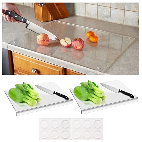 LOPYXBR 2 Stück Acryl Schneidebrett 42,5x32,5cm Acrylic Cutting Board 5mm Dick Clear Acryl Schneidebrett mit Lippe für Küchenarbeitsplatte LOPYXBR 2 Stück Acryl Schneidebrett 42,5x32,5cm Acrylic Cutting Board 5mm Dick Clear Acryl Schneidebrett mit Lippe für Küchenarbeitsplatte von LOPYXBR