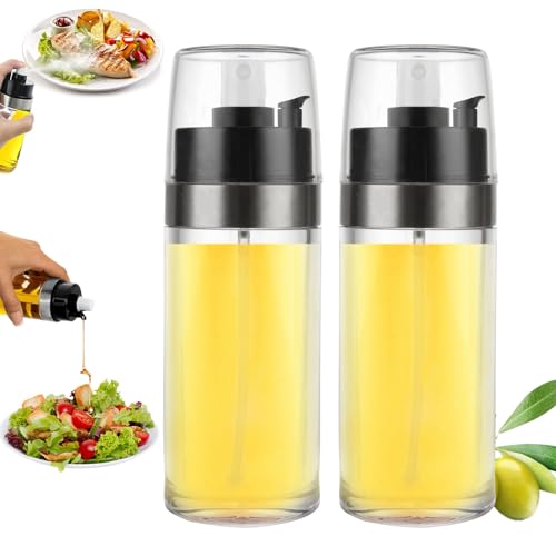 LOPYXBR 2 Stück Ölsprüher 2 in 1 Öl Sprühflasche mit Gieß- und Sprühfunktion Multifunktional Sprühflasche Öl 150ml Ölsprüher für Speiseöl, Kochen, BBQ, Grillen, Salate von LOPYXBR