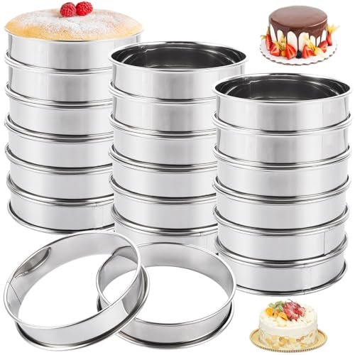 LOPYXBR 20 Stück Crumpet Ringe, 10.5 cm Runde Muffinringe Dessertringe Backringe Kuchenring Tortenring, Edelstahl Lebensmittel Ringe Speiseringe für Desserts, Kuchen, Kochen, Backen LOPYXBR 20 Stück Crumpet Ringe, 10.5 cm Runde Muffinringe Dessertringe Backringe Kuchenring Tortenring, Edelstahl Lebensmittel Ringe Speiseringe für Desserts, Kuchen, Kochen, Backen von LOPYXBR