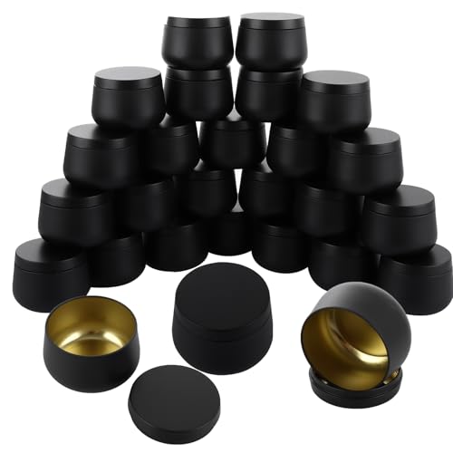 LOPYXBR Kerzendose, 150 ml, schwarze Kerzengläser zur Kerzenherstellung oder zum Selbermachen, 24 Stück von LOPYXBR