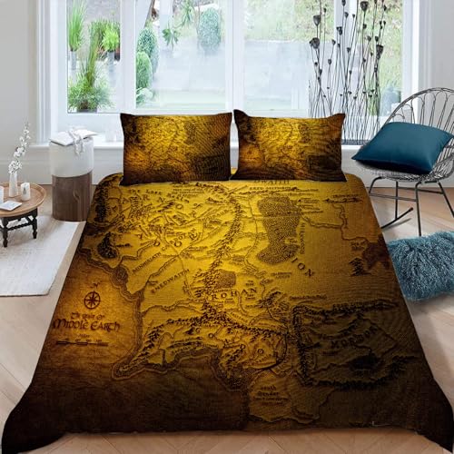 Bettwäsche 155x220 Lord of The Rings 2 teilig - Bettbezug 155 x 220 Set mit Kissenbezug 80x80 cm, Bettwäsche-Sets 155x220cm aus Mikrofaser mit Reißverschluss Bettwäsche 155x220 Lord of The Rings 2 teilig - Bettbezug 155 x 220 Set mit Kissenbezug 80x80 cm, Bettwäsche-Sets 155x220cm aus Mikrofaser mit Reißverschluss von LORDOS