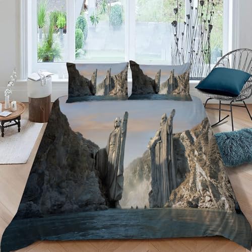 LORDOS Bettwäsche 135x200 2teilig Herr der Ringe - Bettbezüge 135 x 200 2er Set mit Kissenbezüge 80x80 cm, Bettwäsche-Sets 135x200cm aus Mikrofaser mit Reißverschluss Weich LORDOS Bettwäsche 135x200 2teilig Herr der Ringe - Bettbezüge 135 x 200 2er Set mit Kissenbezüge 80x80 cm, Bettwäsche-Sets 135x200cm aus Mikrofaser mit Reißverschluss Weich von LORDOS