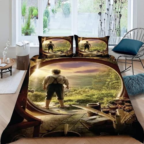 LORDOS Bettwäsche 135x200 Der Herr der Ringe 2 teilig - Bettbezüge 135 x 200 2er Set mit Kissenbezüge 80x80 cm, Bettwäsche-Sets 135x200cm aus Mikrofaser mit Reißverschluss LORDOS Bettwäsche 135x200 Der Herr der Ringe 2 teilig - Bettbezüge 135 x 200 2er Set mit Kissenbezüge 80x80 cm, Bettwäsche-Sets 135x200cm aus Mikrofaser mit Reißverschluss von LORDOS