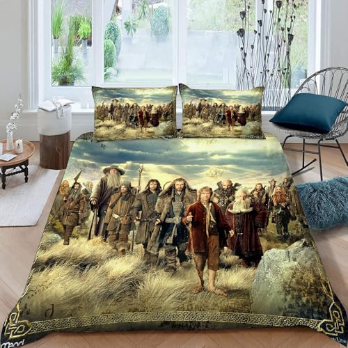 LORDOS Bettwäsche 135x200 – Der Herr der Ringe – Set of Bettbezug 135 x 200 cm and 2 Pillowcase 80 x 80 cm, Microfibre, Extra Soft, Breathable and Washable LORDOS Bettwäsche 135x200 – Der Herr der Ringe – Set of Bettbezug 135 x 200 cm and 2 Pillowcase 80 x 80 cm, Microfibre, Extra Soft, Breathable and Washable von LORDOS