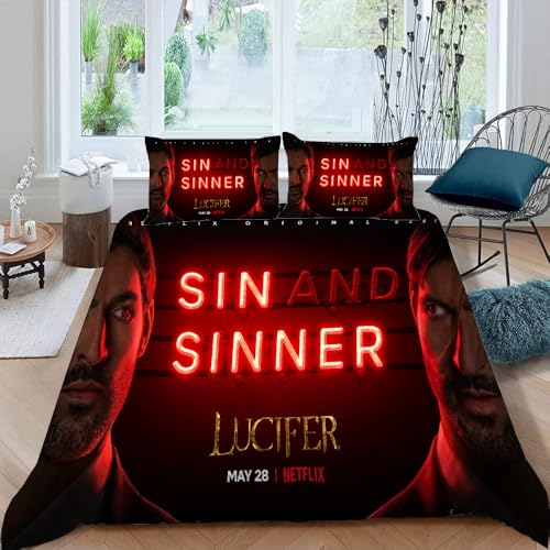 LORDOS Bettwäsche 135x200 – Lucifer – Set of Bettbezug 135 x 200 cm and 2 Pillowcase 80 x 80 cm, Microfibre, Extra Soft, Breathable and Washable LORDOS Bettwäsche 135x200 – Lucifer – Set of Bettbezug 135 x 200 cm and 2 Pillowcase 80 x 80 cm, Microfibre, Extra Soft, Breathable and Washable von LORDOS