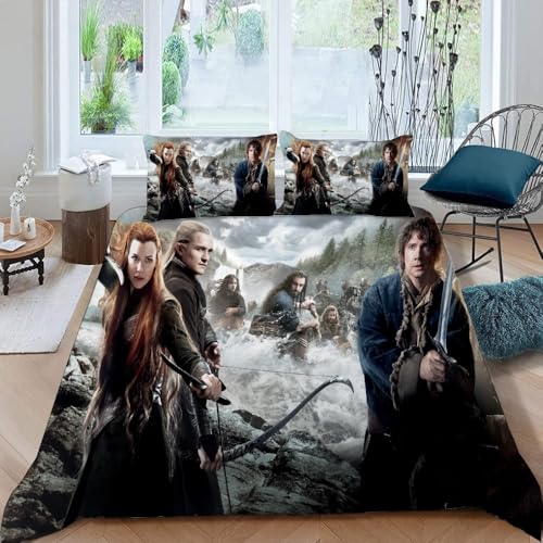 LORDOS Bettwäsche 135x200cm Bettbezug Set 3 Teilig Microfaser 3D Der Herr der Ringe Motiv Luxus Modern Bettdeckenbezug Mit Reißverschluss und 2 Kissenbezüge 80x80cm LORDOS Bettwäsche 135x200cm Bettbezug Set 3 Teilig Microfaser 3D Der Herr der Ringe Motiv Luxus Modern Bettdeckenbezug Mit Reißverschluss und 2 Kissenbezüge 80x80cm von LORDOS