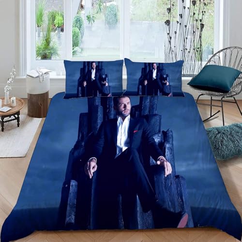LORDOS Bettwäsche 135x200cm Lucifer Bettbezug - 3 teilig Bettwäsche-Sets Mit Kissenbezug 80x80cm Aus Mikrofaser Mit Reißverschluss Weich Und Bügelfrei LORDOS Bettwäsche 135x200cm Lucifer Bettbezug - 3 teilig Bettwäsche-Sets Mit Kissenbezug 80x80cm Aus Mikrofaser Mit Reißverschluss Weich Und Bügelfrei von LORDOS