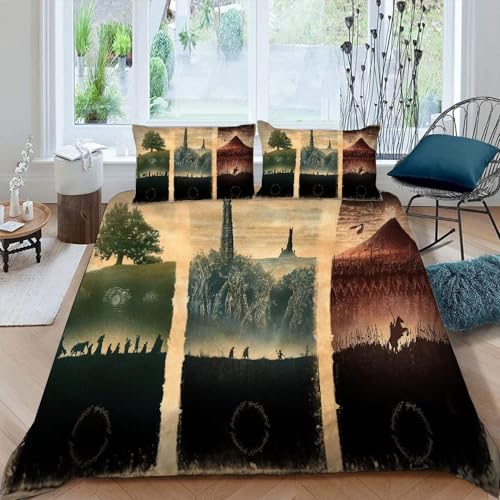 LORDOS Bettwäsche 155x220 Bettwäsche Set 3 teilig bettwäsche Der Herr der Ringe · 2 Kissenbezug 80x80 + Bettbezug 155x220 cm LORDOS Bettwäsche 155x220 Bettwäsche Set 3 teilig bettwäsche Der Herr der Ringe · 2 Kissenbezug 80x80 + Bettbezug 155x220 cm von LORDOS