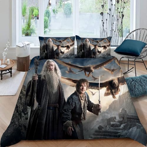 LORDOS Bettwäsche 155x220 Der Herr der Ringe Bettwäsche-Sets Mit Kissenbezüge 80x80cm Aus Mikrofaser Mit Reißverschluss Weich Und Bügelfrei - Für Allergiker Geeignet LORDOS Bettwäsche 155x220 Der Herr der Ringe Bettwäsche-Sets Mit Kissenbezüge 80x80cm Aus Mikrofaser Mit Reißverschluss Weich Und Bügelfrei - Für Allergiker Geeignet von LORDOS