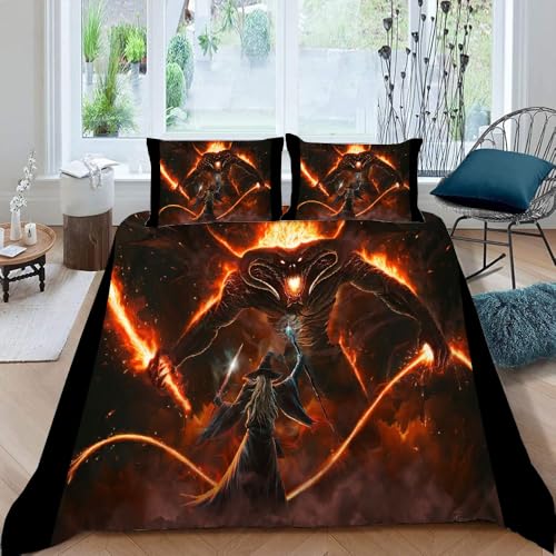 LORDOS Bettwäsche 200x200 Der Herr der Ringe Bettwäsche-Sets Mit Kissenbezüge 80x80cm Aus Mikrofaser Mit Reißverschluss Weich Und Bügelfrei - Für Allergiker Geeignet LORDOS Bettwäsche 200x200 Der Herr der Ringe Bettwäsche-Sets Mit Kissenbezüge 80x80cm Aus Mikrofaser Mit Reißverschluss Weich Und Bügelfrei - Für Allergiker Geeignet von LORDOS