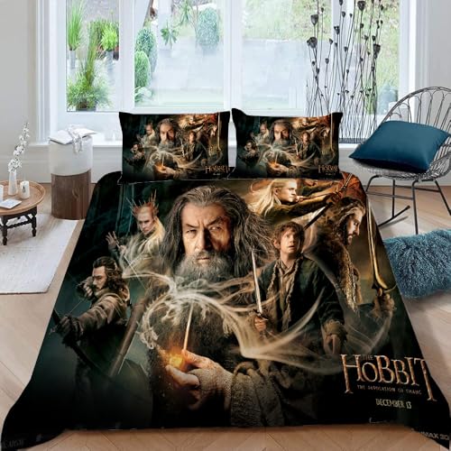 LORDOS Bettwäsche-Sets Der Herr der Ringe Baumwolle Mikrofaser Atmungsaktive Bettwäsche,Weiche Bequemer Schlafzimmer Bettbezug Set 155x220cm Mit 2 Kissenbezüge 80x80cm LORDOS Bettwäsche-Sets Der Herr der Ringe Baumwolle Mikrofaser Atmungsaktive Bettwäsche,Weiche Bequemer Schlafzimmer Bettbezug Set 155x220cm Mit 2 Kissenbezüge 80x80cm von LORDOS