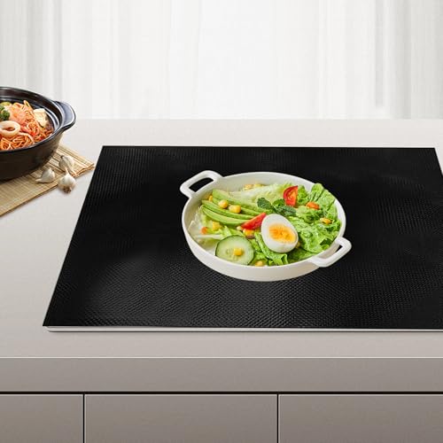 LOREC 52x78CM Große Silikon Induktionskochfeld Schutzmatte Induction Cooker Silikonmatte (Magnetisch) Induktion Schutzmatte Induktion Herdschutz Matte Rechteckig Wärmeisolierte Pad für Induktionsherd von LOREC