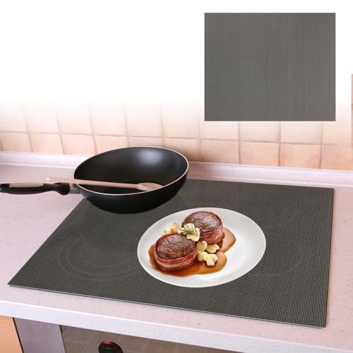 LOREC 60x52CM Große Silikon Induktionskochfeld Schutzmatte Induction Cooker Silikonmatte Magnetisch Induktion Schutzmatte Induktion Herdschutz Matte Rechteckig Wärmeisolierte Pad für Induktionsherd-2 von LOREC